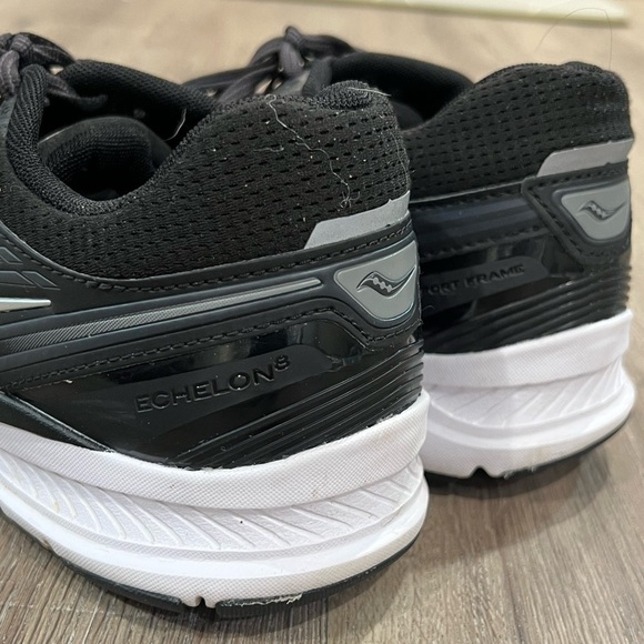 SAUCONY Women’s Size 10.5 Echelon 8 Support Frame FormFit Black Running Shoe - Picture 5 of 11